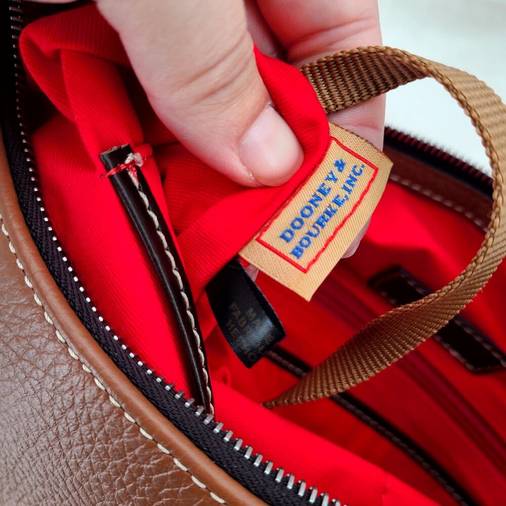 Dooney & Bourke Gracie Pebbled Leather Hobo Shoulder Bag Purse Saddle Tan NWT - Picture 14 of 16